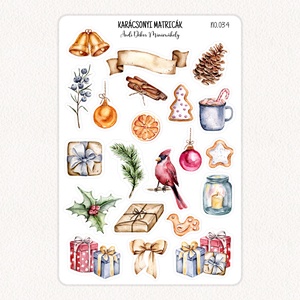 Karácsonyi matricák No.034, Otthon & Életmód, Papír, írószer, Matrica, matrica csomag, Fotó, grafika, rajz, illusztráció, Papírművészet, MESKA