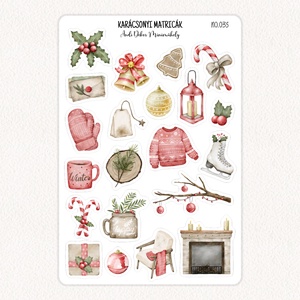 Karácsonyi matricák No.035, Otthon & Életmód, Papír, írószer, Matrica, matrica csomag, Fotó, grafika, rajz, illusztráció, Papírművészet, MESKA