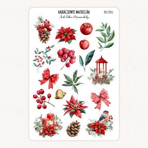 Karácsonyi matricák No.036, Otthon & Életmód, Papír, írószer, Matrica, matrica csomag, Fotó, grafika, rajz, illusztráció, Papírművészet, MESKA