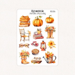 Őszi matricák No.056, Otthon & Életmód, Papír, írószer, Matrica, matrica csomag, Fotó, grafika, rajz, illusztráció, Papírművészet, MESKA