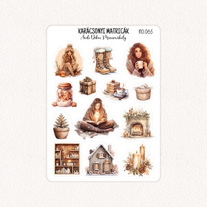 Karácsonyi matricák No.065, Otthon & Életmód, Papír, írószer, Matrica, matrica csomag, Fotó, grafika, rajz, illusztráció, Papírművészet, MESKA