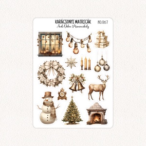 Karácsonyi matricák No.067, Otthon & Életmód, Papír, írószer, Matrica, matrica csomag, Fotó, grafika, rajz, illusztráció, Papírművészet, MESKA