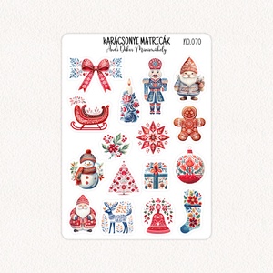 Karácsonyi matricák No.070, Otthon & Életmód, Papír, írószer, Matrica, matrica csomag, Fotó, grafika, rajz, illusztráció, Papírművészet, MESKA
