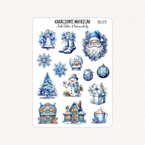 Karácsonyi matricák No.071, Otthon & Életmód, Papír, írószer, Matrica, matrica csomag, Fotó, grafika, rajz, illusztráció, Papírművészet, MESKA