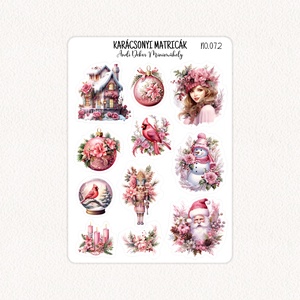Karácsonyi matricák No.072, Otthon & Életmód, Papír, írószer, Matrica, matrica csomag, Fotó, grafika, rajz, illusztráció, Papírművészet, MESKA