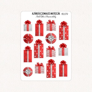 Ajándékcsomagos matricák No.079, Otthon & Életmód, Papír, írószer, Matrica, matrica csomag, Fotó, grafika, rajz, illusztráció, Papírművészet, MESKA