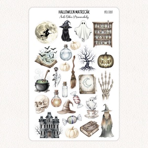 Halloween matricák No.081, Otthon & Életmód, Papír, írószer, Matrica, matrica csomag, Fotó, grafika, rajz, illusztráció, Papírművészet, MESKA