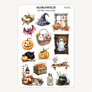 Halloween matricák No.082, Otthon & Életmód, Papír, írószer, Matrica, matrica csomag, Fotó, grafika, rajz, illusztráció, Papírművészet, MESKA