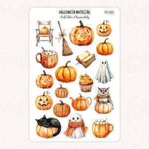 Halloween matricák No.083, Otthon & Életmód, Papír, írószer, Matrica, matrica csomag, Fotó, grafika, rajz, illusztráció, Papírművészet, MESKA