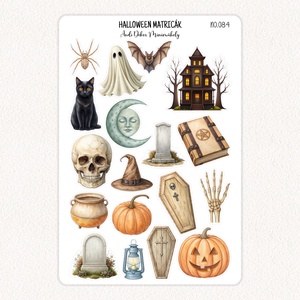 Halloween matricák No.084, Otthon & Életmód, Papír, írószer, Matrica, matrica csomag, Fotó, grafika, rajz, illusztráció, Papírművészet, MESKA