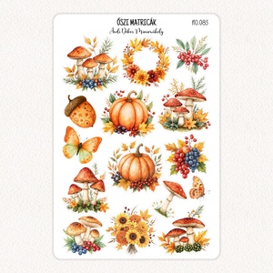Őszi matricák No.085, Otthon & Életmód, Papír, írószer, Matrica, matrica csomag, Fotó, grafika, rajz, illusztráció, Papírművészet, MESKA