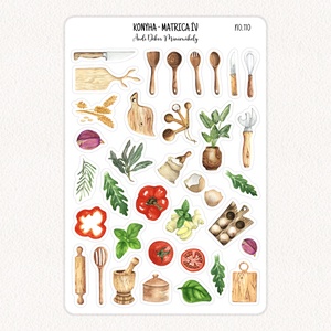 Konyha matrica ív No.110, Otthon & Életmód, Papír, írószer, Matrica, matrica csomag, Fotó, grafika, rajz, illusztráció, Papírművészet, MESKA