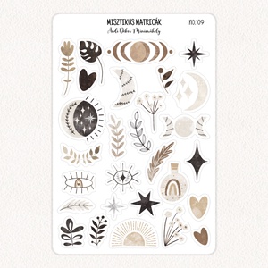 Misztikus matricák No.109, Otthon & Életmód, Papír, írószer, Matrica, matrica csomag, Fotó, grafika, rajz, illusztráció, Papírművészet, MESKA