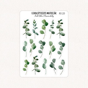 Eukaliptuszos matricák No.120, Otthon & Életmód, Papír, írószer, Matrica, matrica csomag, Fotó, grafika, rajz, illusztráció, Papírművészet, MESKA