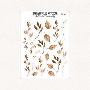 Barna leveles matricák No.121, Otthon & Életmód, Papír, írószer, Matrica, matrica csomag, Fotó, grafika, rajz, illusztráció, Papírművészet, MESKA