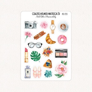 Csajos holmik matrica ív No.135, Otthon & Életmód, Papír, írószer, Matrica, matrica csomag, Fotó, grafika, rajz, illusztráció, Papírművészet, MESKA