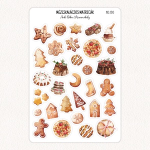 Mézeskalácsos matricák No.130, Otthon & Életmód, Papír, írószer, Matrica, matrica csomag, Fotó, grafika, rajz, illusztráció, Papírművészet, MESKA