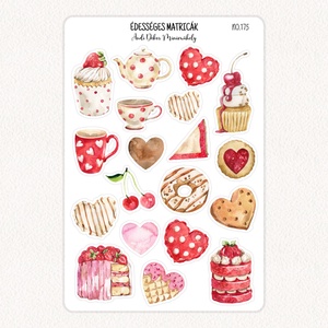 Édességes matricák No.175, Otthon & Életmód, Papír, írószer, Matrica, matrica csomag, Fotó, grafika, rajz, illusztráció, Papírművészet, MESKA