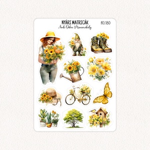 Nyári matricák No.180, Otthon & Életmód, Papír, írószer, Matrica, matrica csomag, Fotó, grafika, rajz, illusztráció, Papírművészet, MESKA