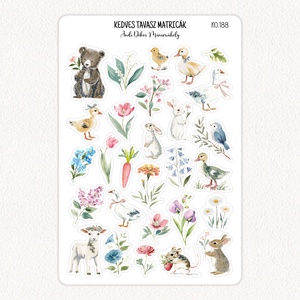 Kedves tavasz matricák No.188, Otthon & Életmód, Papír, írószer, Matrica, matrica csomag, Fotó, grafika, rajz, illusztráció, Papírművészet, MESKA