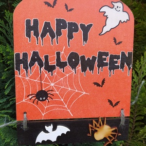 halloweeni ajtódísz- kisszellem, Otthon & Életmód, Dekoráció, Halloween, Halloweeni ajtódíszek és ablakdíszek, Decoupage, transzfer és szalvétatechnika, MESKA