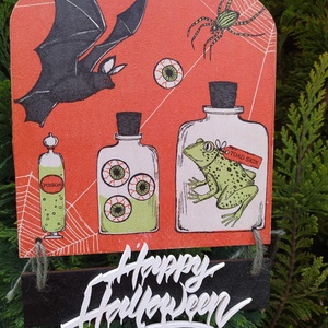 halloweeni ajtódísz- vegykonyha - Meska.hu