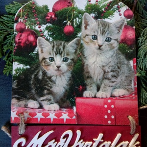 Kiscicák- Ajtódísz - Meska.hu