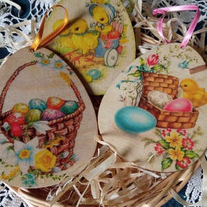 Retró mintás húsvéti tojások - Meska.hu