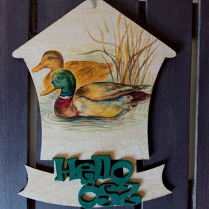Vadkacsás- ajtódísz, Otthon & Életmód, Dekoráció, Ajtó- és ablak dekoráció, Ajtódísz & Kopogtató, Decoupage, transzfer és szalvétatechnika, MESKA