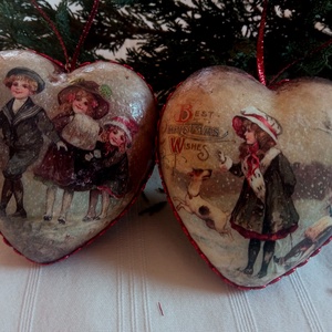 Retró mintás karácsonyfadísz 2 - Meska.hu