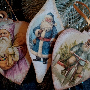 Télapók-  retró karácsonyfadísz - Meska.hu