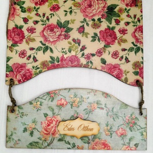 Vintage hangulatú rózsás ajtókopogtató, Otthon & Életmód, Dekoráció, Ajtó- és ablak dekoráció, Ajtódísz & Kopogtató, Decoupage, transzfer és szalvétatechnika, MESKA