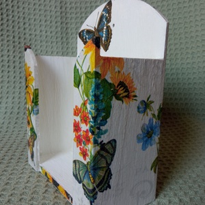 Napraforgós papírzsebkendő tartó , Otthon & Életmód, Tárolás & Rendszerezés, Zsebkendőtartó, Decoupage, transzfer és szalvétatechnika, MESKA