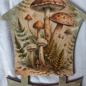 Gombk- őszi ajtódísz, Otthon & Életmód, Dekoráció, Ajtó- és ablak dekoráció, Ajtódísz & Kopogtató, Decoupage, transzfer és szalvétatechnika, MESKA
