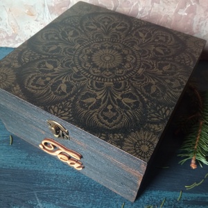 Elegns tesdoboz férfiaknak, Otthon & Életmód, Konyhafelszerelés, tálalás, Konyhai tárolás, Tea & Kávé tárolás, Decoupage, transzfer és szalvétatechnika, MESKA