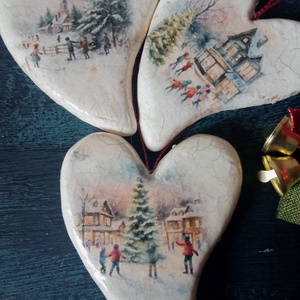 Korcsolyzó gyerekek- retró karcsonyfadísz  - Meska.hu