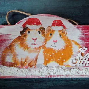 Tengerimalacok- ajtókopogtatótábla, Otthon & Életmód, Dekoráció, Ajtó- és ablak dekoráció, Ajtódísz & Kopogtató, Decoupage, transzfer és szalvétatechnika, MESKA