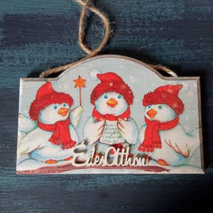 Csőrikék- ajtókopogtató tábla, Otthon & Életmód, Dekoráció, Ajtó- és ablak dekoráció, Ajtódísz & Kopogtató, Decoupage, transzfer és szalvétatechnika, MESKA