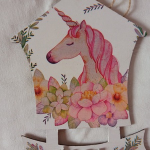 Unikornisos ajtódísz , Otthon & Életmód, Dekoráció, Ajtó- és ablak dekoráció, Ajtódísz & Kopogtató, Decoupage, transzfer és szalvétatechnika, MESKA