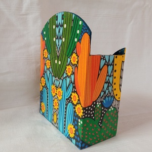 Kaktuszos zsebkendőtartó  - otthon & életmód - tárolás & rendszerezés - zsebkendőtartó - Meska.hu