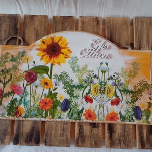 Vadvir�gok tavaszi ajtókopogtató , Otthon & Életmód, Dekoráció, Ajtó- és ablak dekoráció, Ajtódísz & Kopogtató, Decoupage, transzfer és szalvétatechnika, MESKA