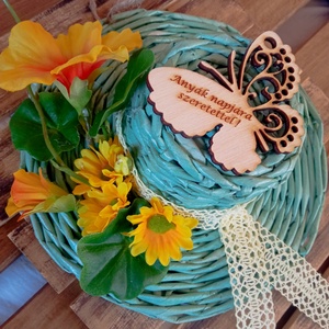 Any�knapi fonott kalap ajtódísz - Meska.hu