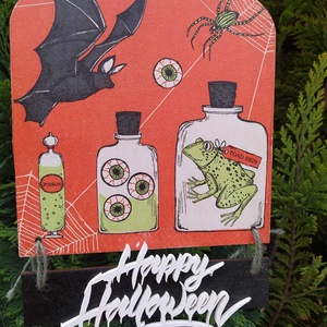Denevéres halloweeni ajtótáblaa - Meska.hu