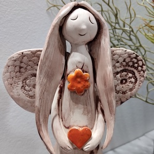 Kerámia angyal - otthon & életmód - dekoráció - dísztárgy - Meska.hu