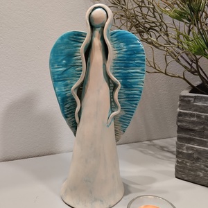 Kerámia angyal - otthon & életmód - dekoráció - dísztárgy - Meska.hu