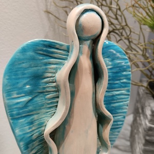 Kerámia angyal - otthon & életmód - dekoráció - dísztárgy - Meska.hu