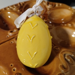 Kerámia hímes tojás , Otthon & Életmód, Dekoráció, Asztal és polc dekoráció, Asztaldísz, , MESKA