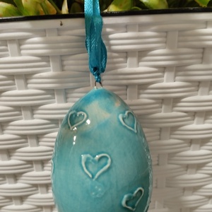 Kerámia hímes tojás  - otthon & életmód - dekoráció - asztal és polc dekoráció - asztaldísz - Meska.hu