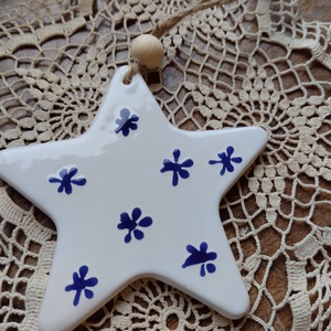 Kerámia fenyődísz  - karácsony - karácsonyi lakásdekoráció - karácsonyfadíszek - Meska.hu