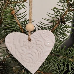 Kerámia fenyődísz , Karácsony, Karácsonyi lakásdekoráció, Karácsonyfadíszek, , MESKA